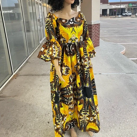 African clothing for women Ankara long maxi dress